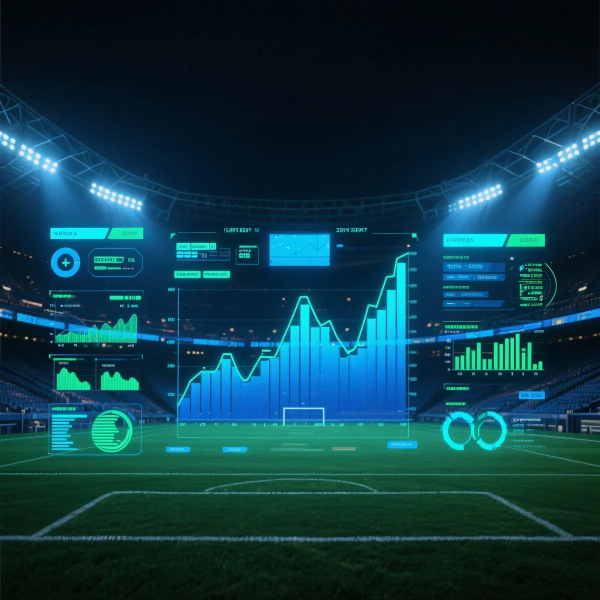 技术分析风格的赛事数据可视化背景图